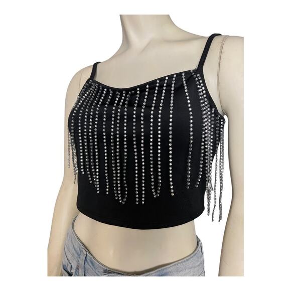 Festival Top Shirt Blouse Concert Summer Skimpy Beach Crop y2k Tank Boho M - Picture 6 of 12